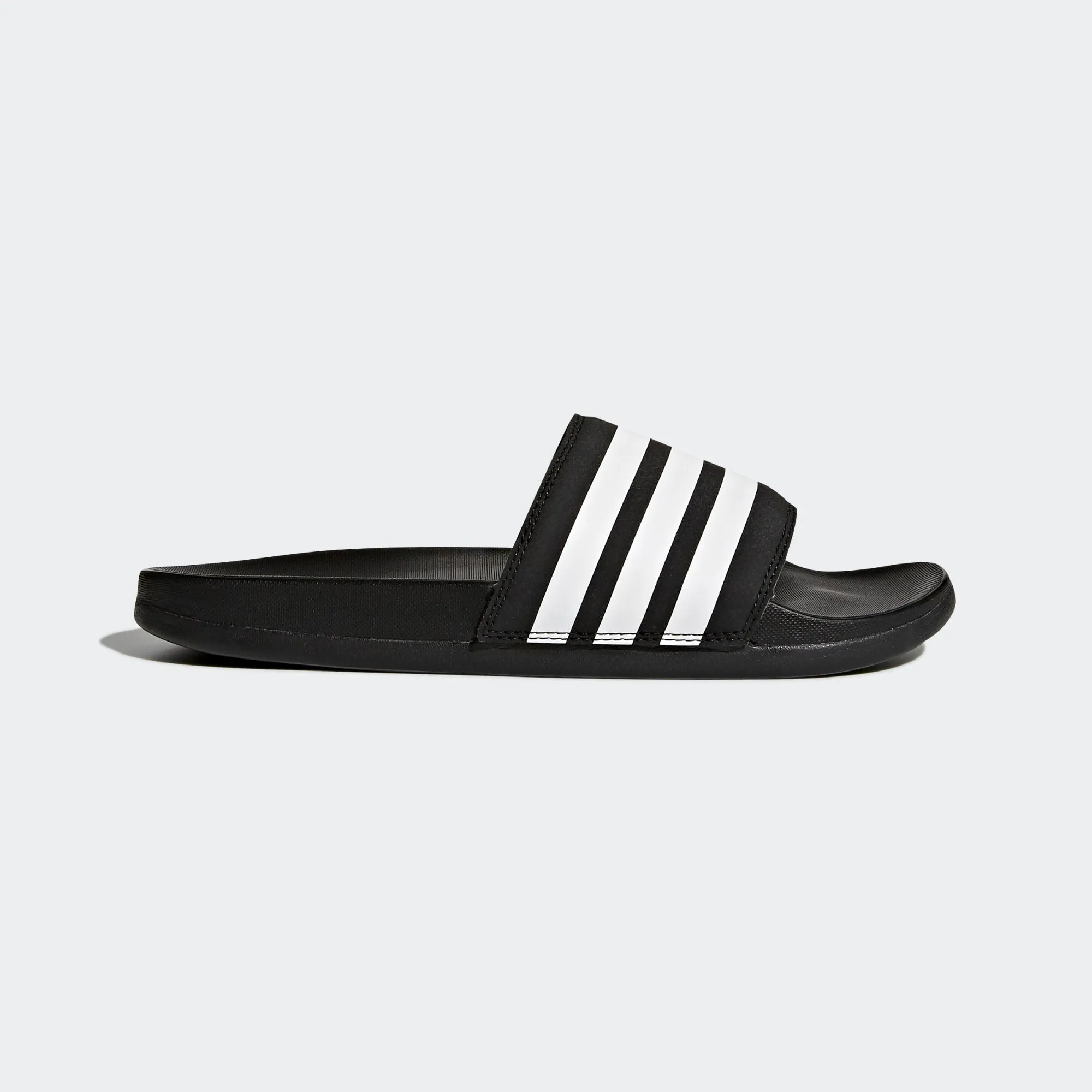 Adidas Adilette Cloudfoam Comfort Slides Stripe (Core Black/Cloud White)(AP9966)