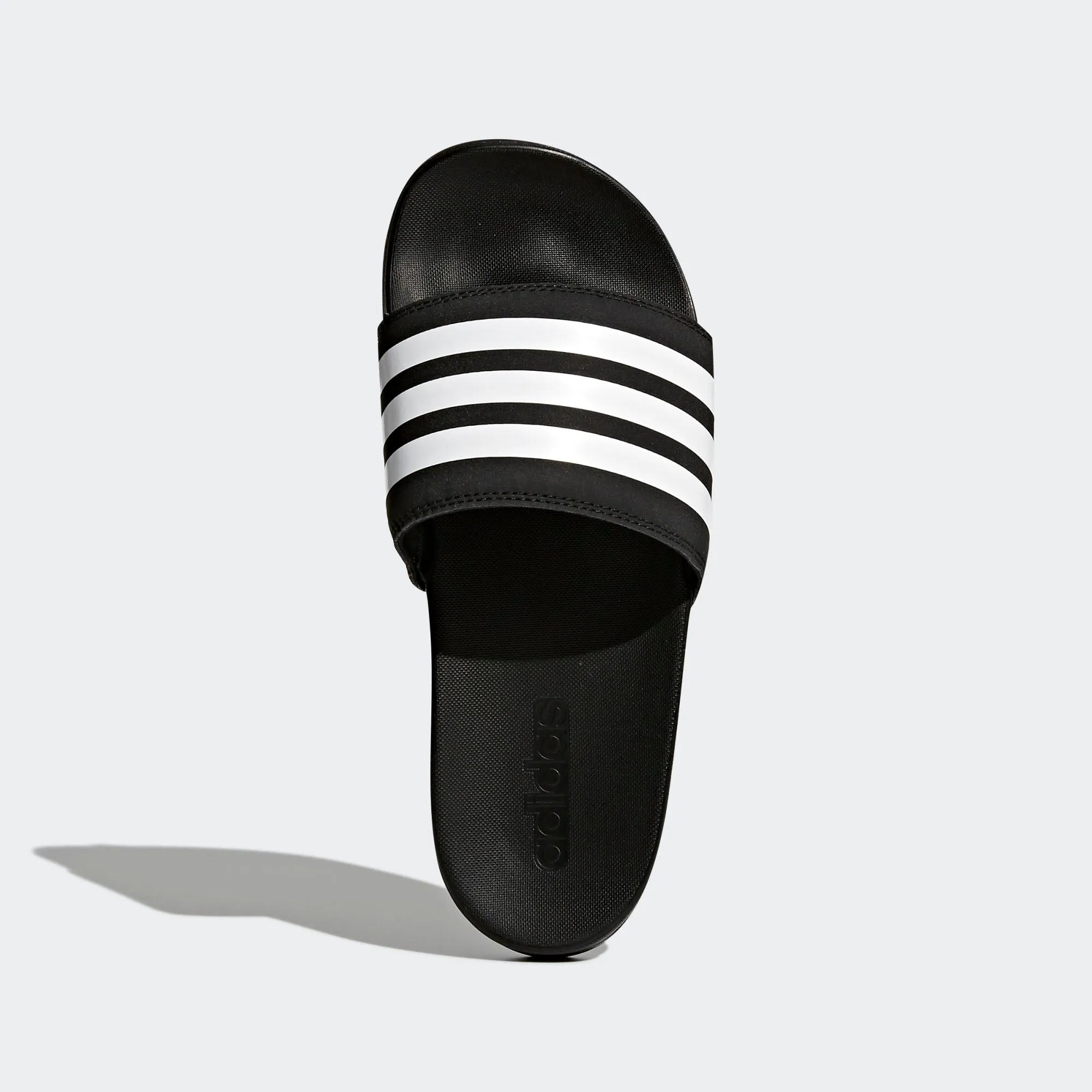 Adidas Adilette Cloudfoam Comfort Slides Stripe (Core Black/Cloud White)(AP9966)