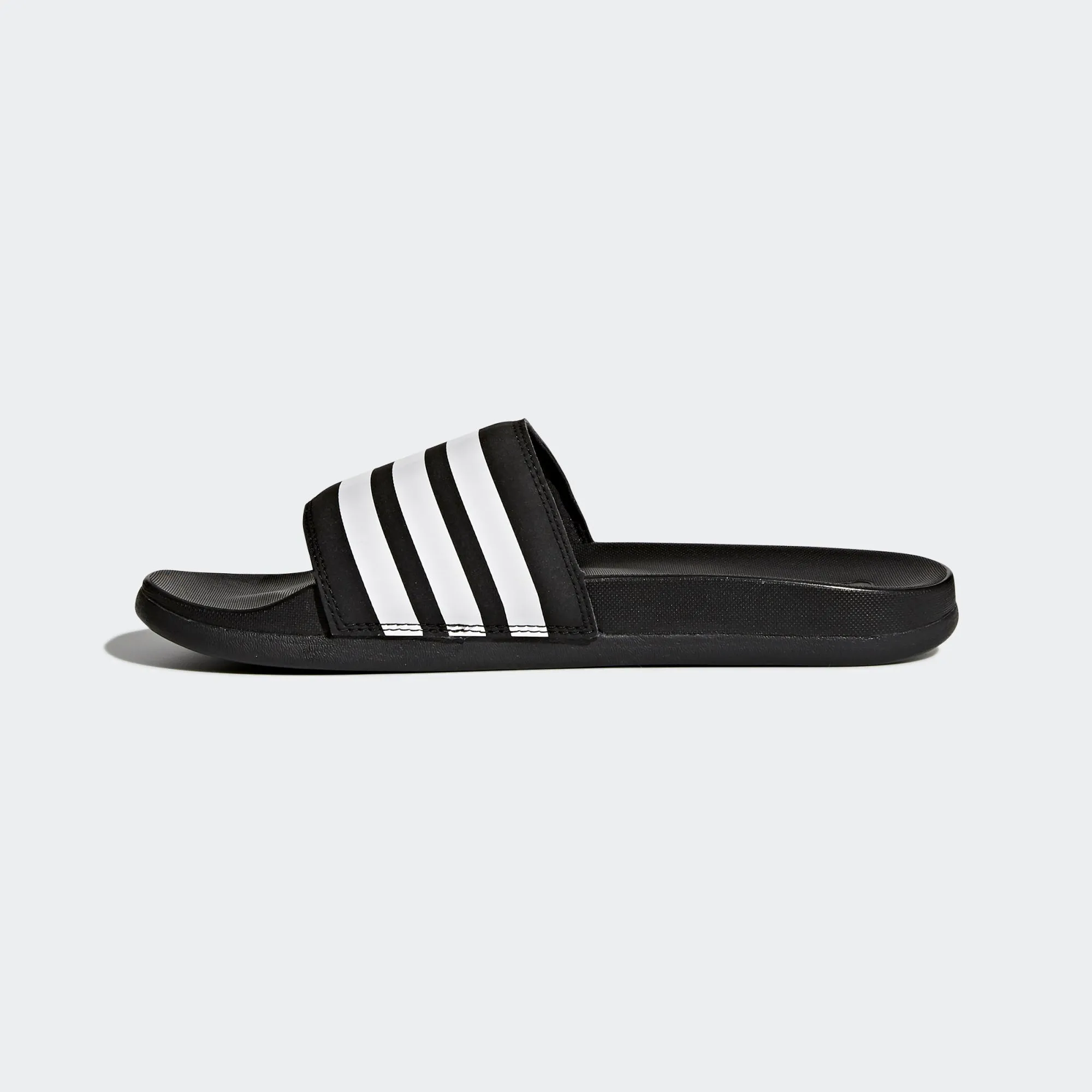 Adidas Adilette Cloudfoam Comfort Slides Stripe (Core Black/Cloud White)(AP9966)
