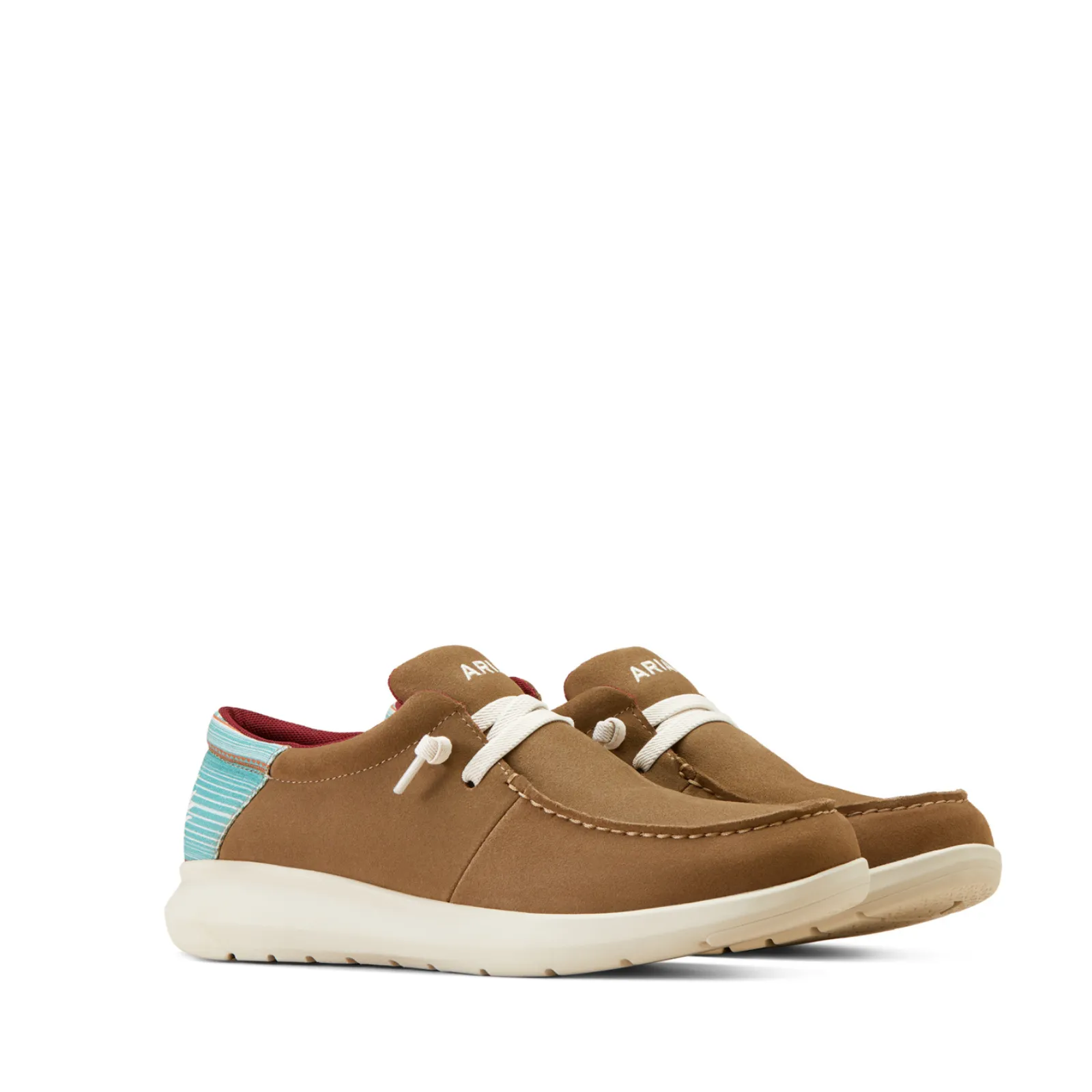 Ariat Men's Hilo Sendero Relaxed Bark & Turquoise Slip On Shoes 10047456
