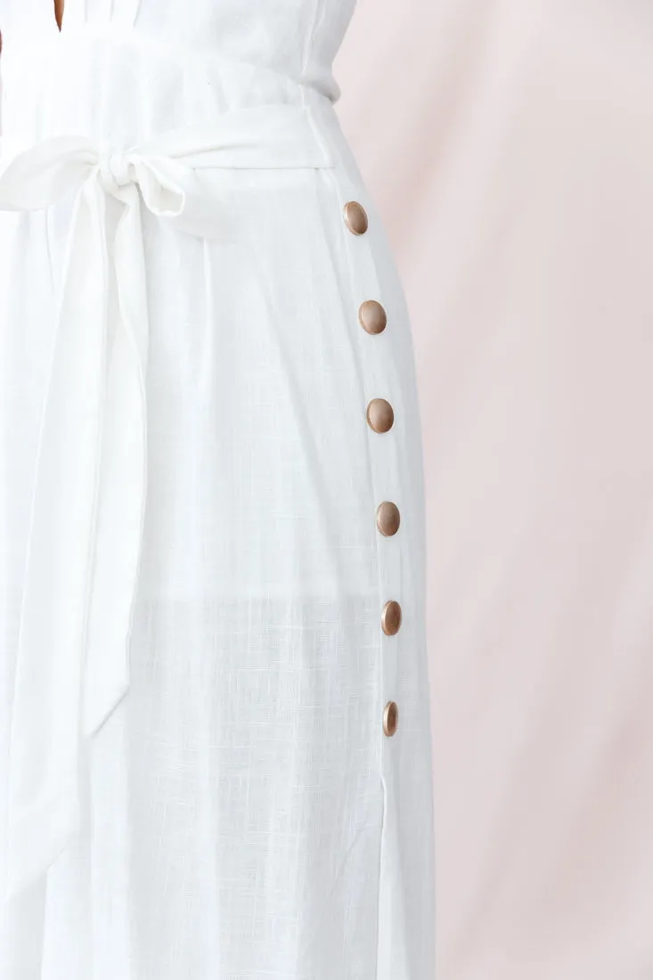 Aruba Wide Leg Halterneck Jumpsuit White