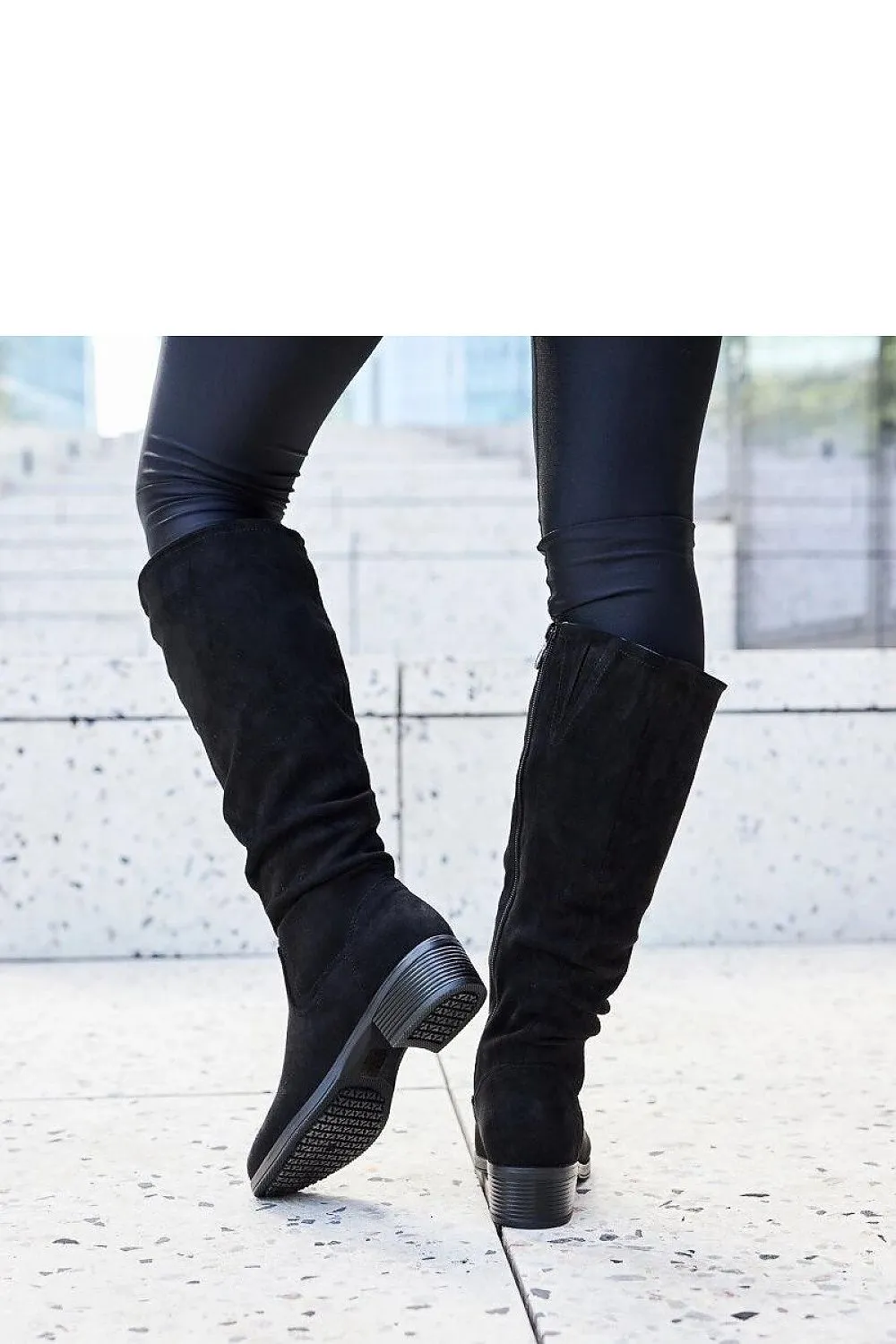 Black creased Angelico boots