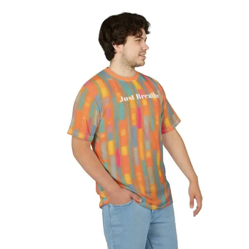 Breathe Orange Textured Tee