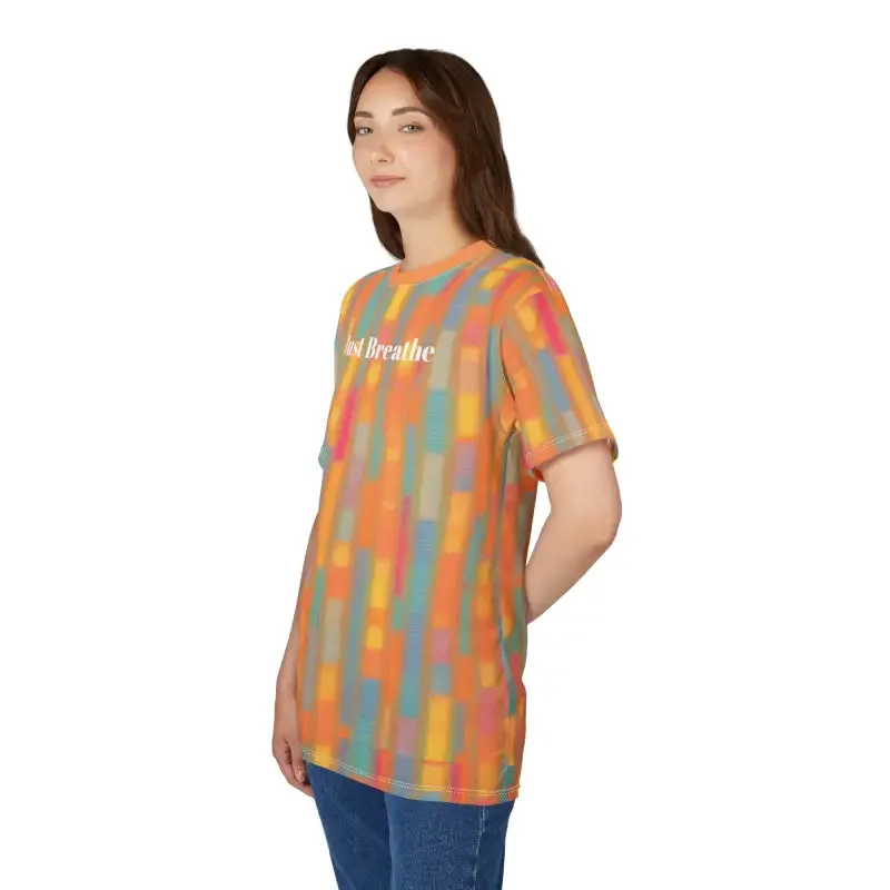 Breathe Orange Textured Tee