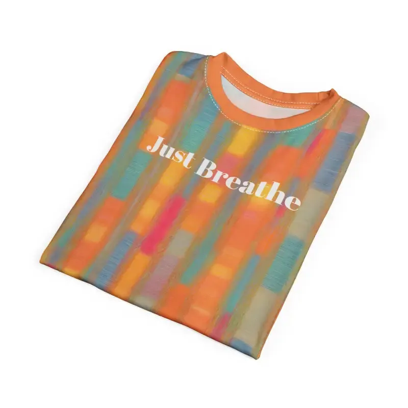 Breathe Orange Textured Tee