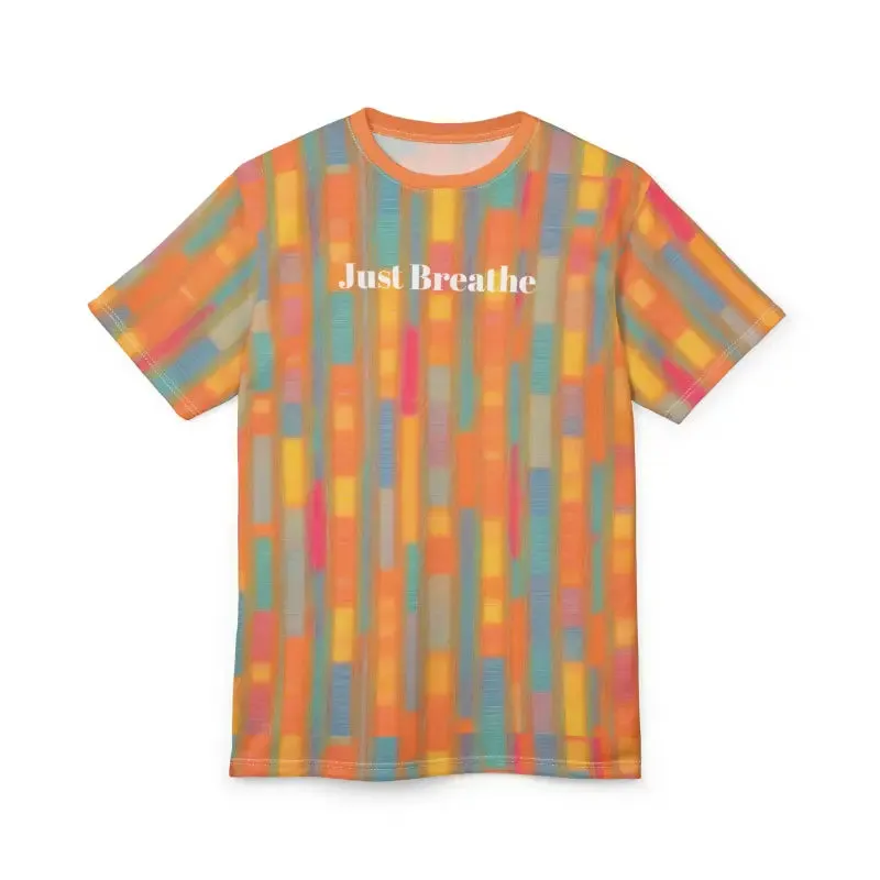 Breathe Orange Textured Tee