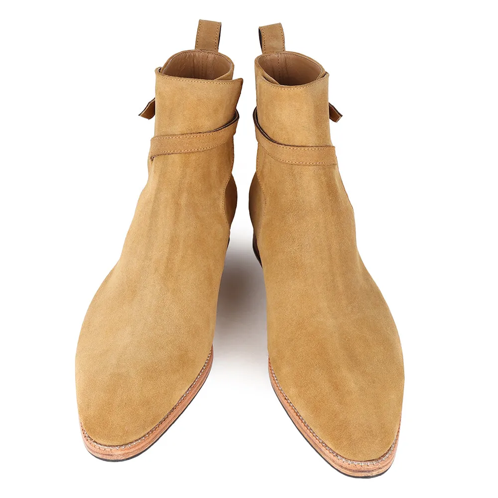Camel Suede Modern Jodhpur Boots