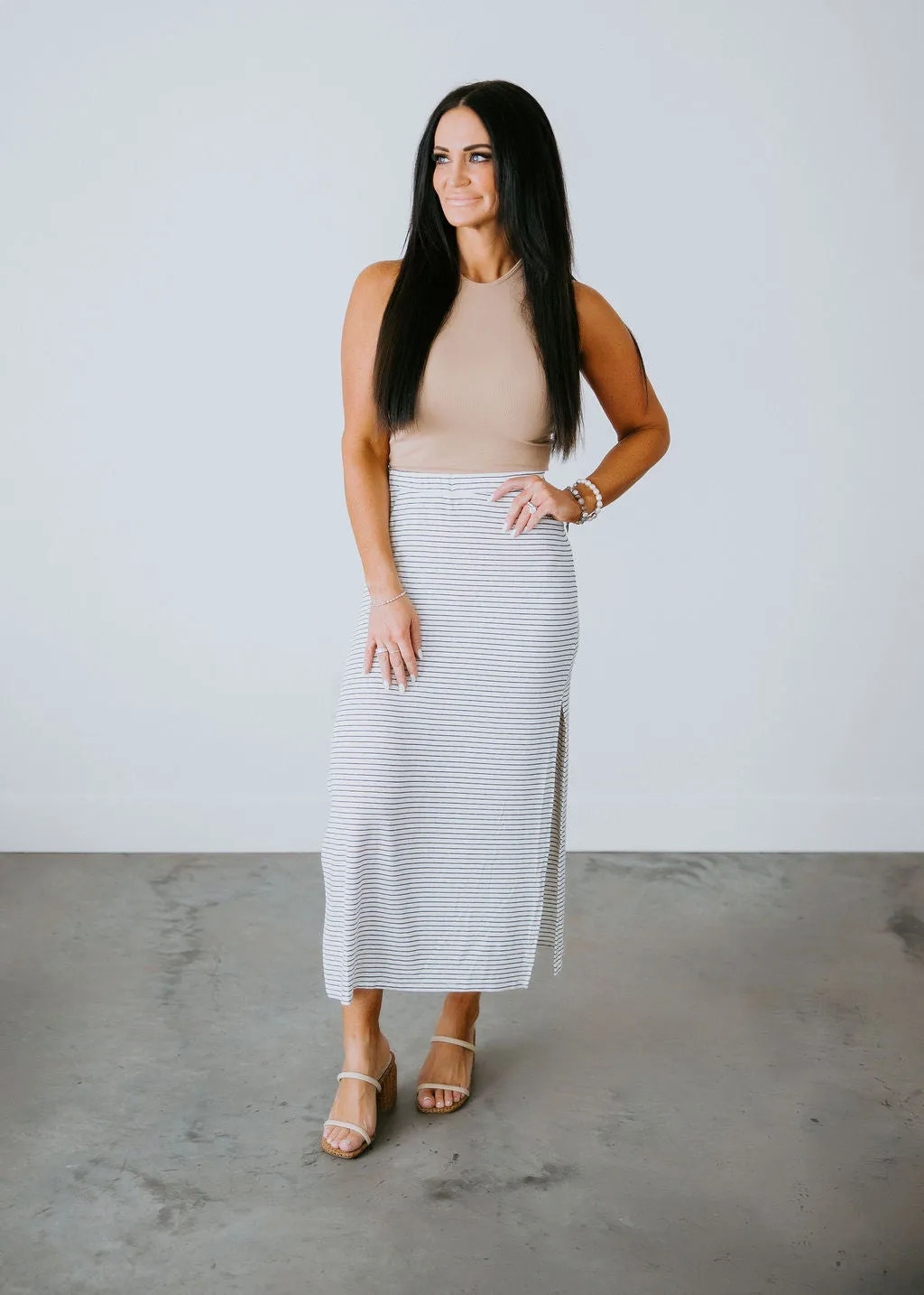 Ellie Stripe Maxi Skirt