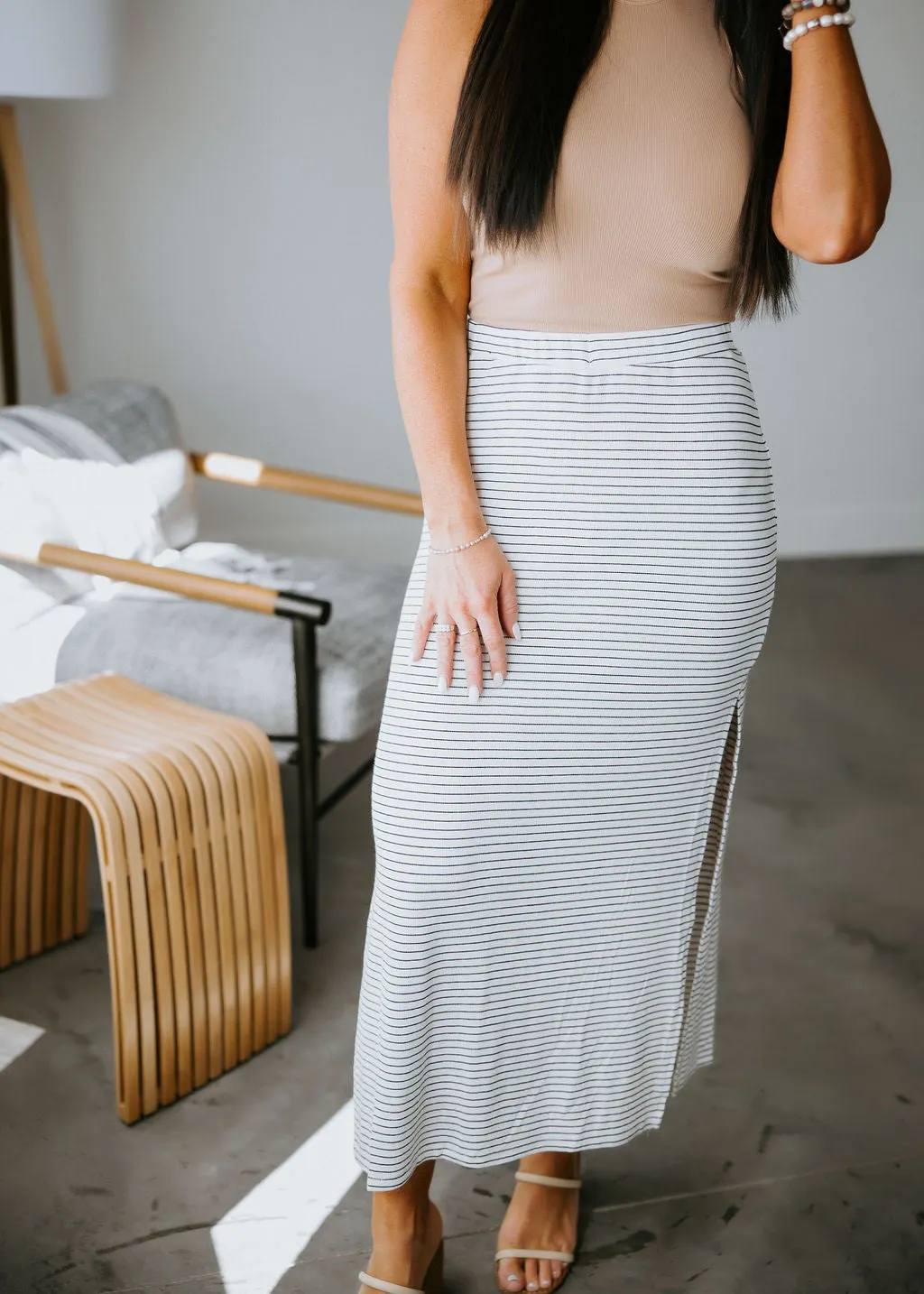 Ellie Stripe Maxi Skirt