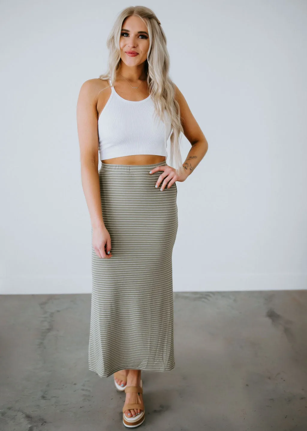 Ellie Stripe Maxi Skirt