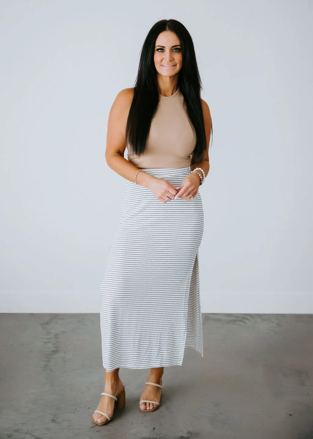 Ellie Stripe Maxi Skirt