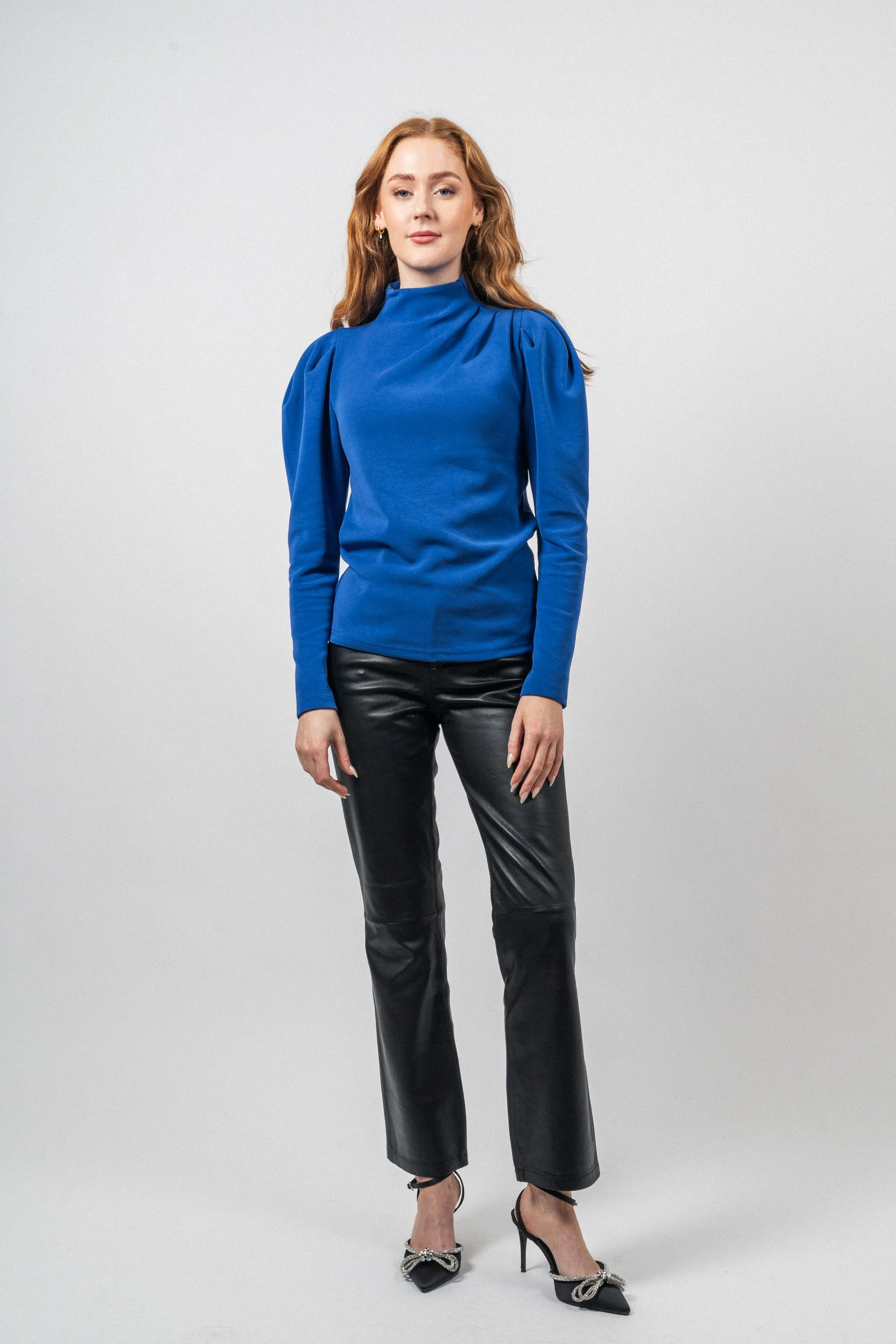 Fenja  LS T-Neck Top - Surf The Web