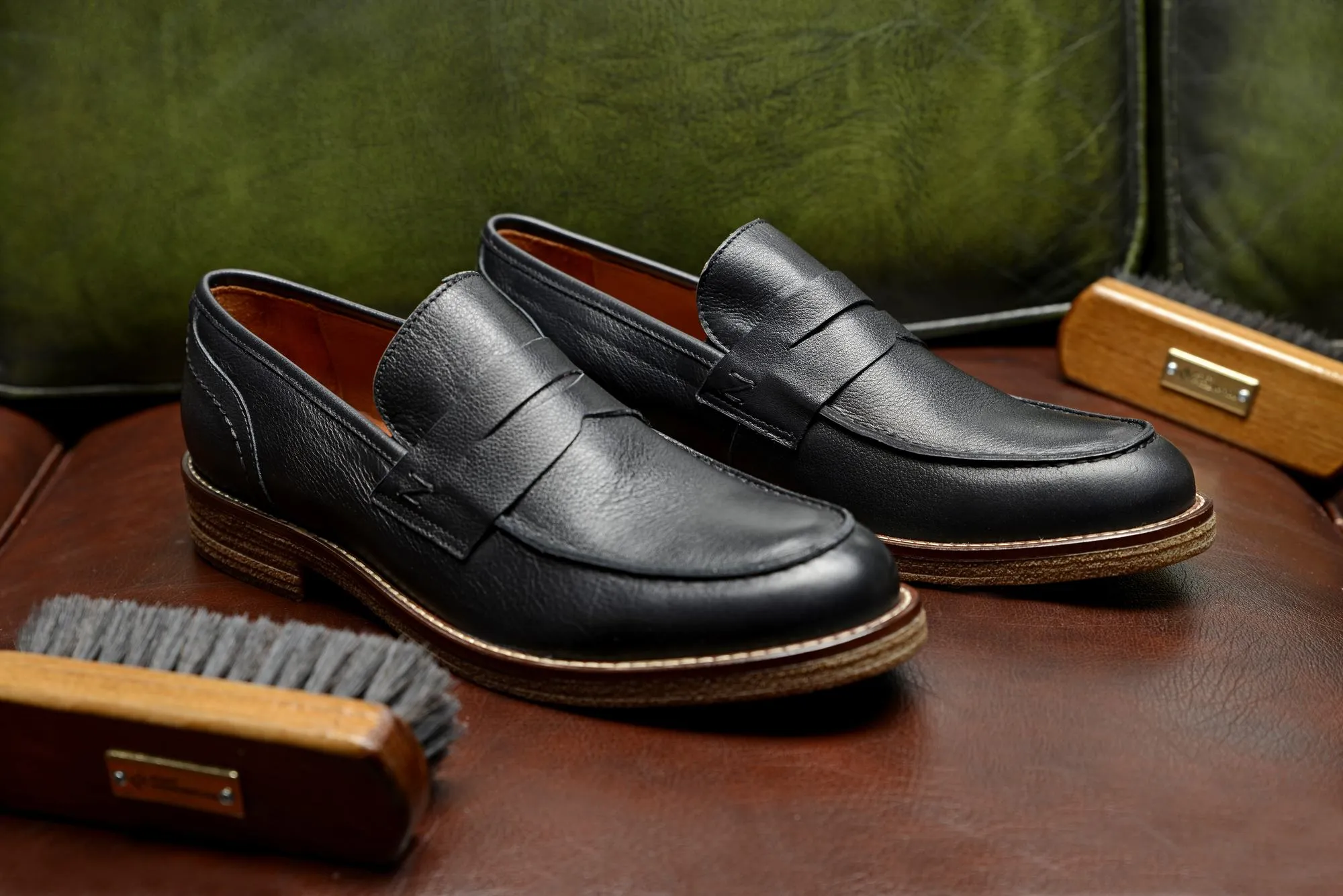 FOOT FEDERATION PENNY LOAFER MENS SHOE BLACK