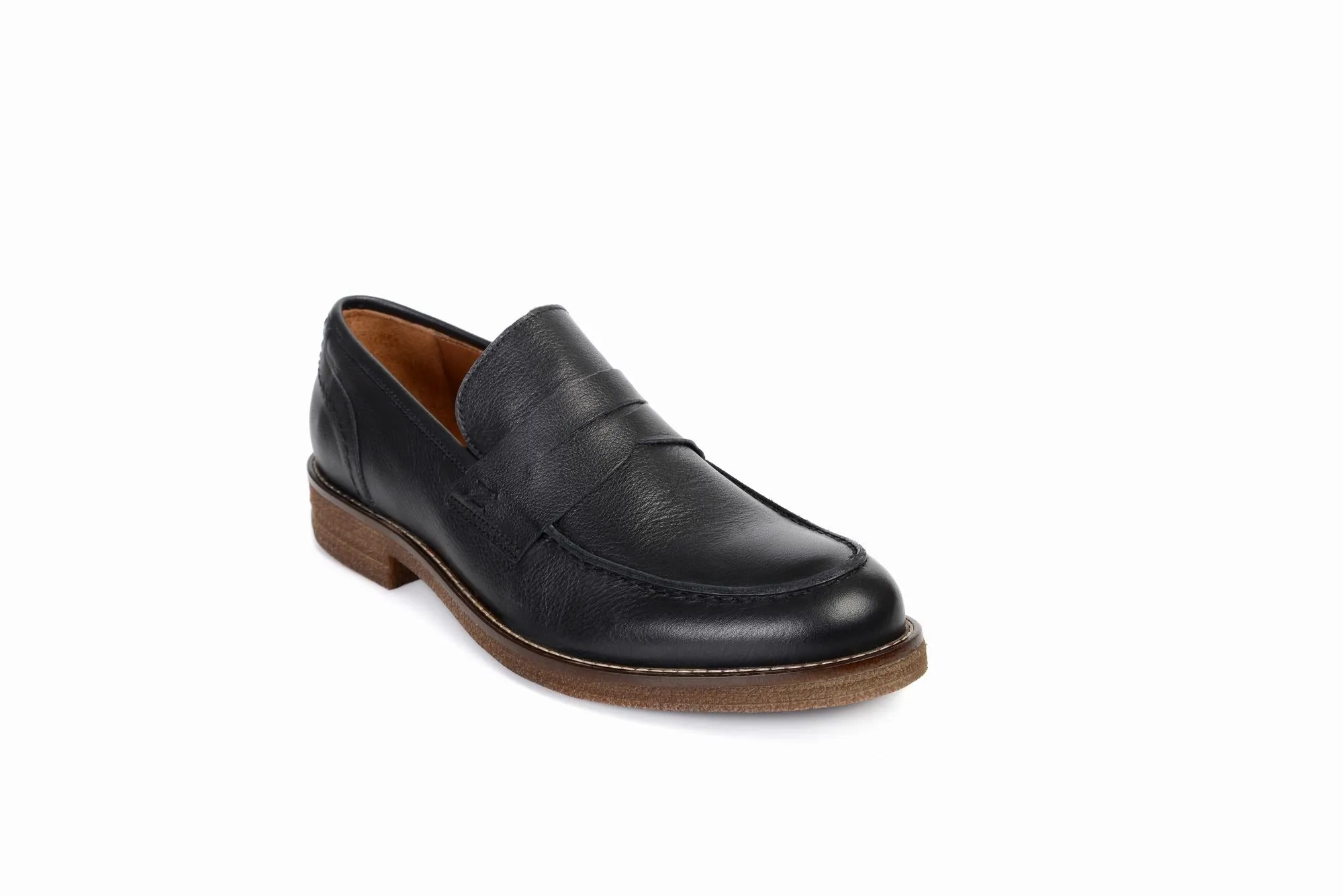 FOOT FEDERATION PENNY LOAFER MENS SHOE BLACK