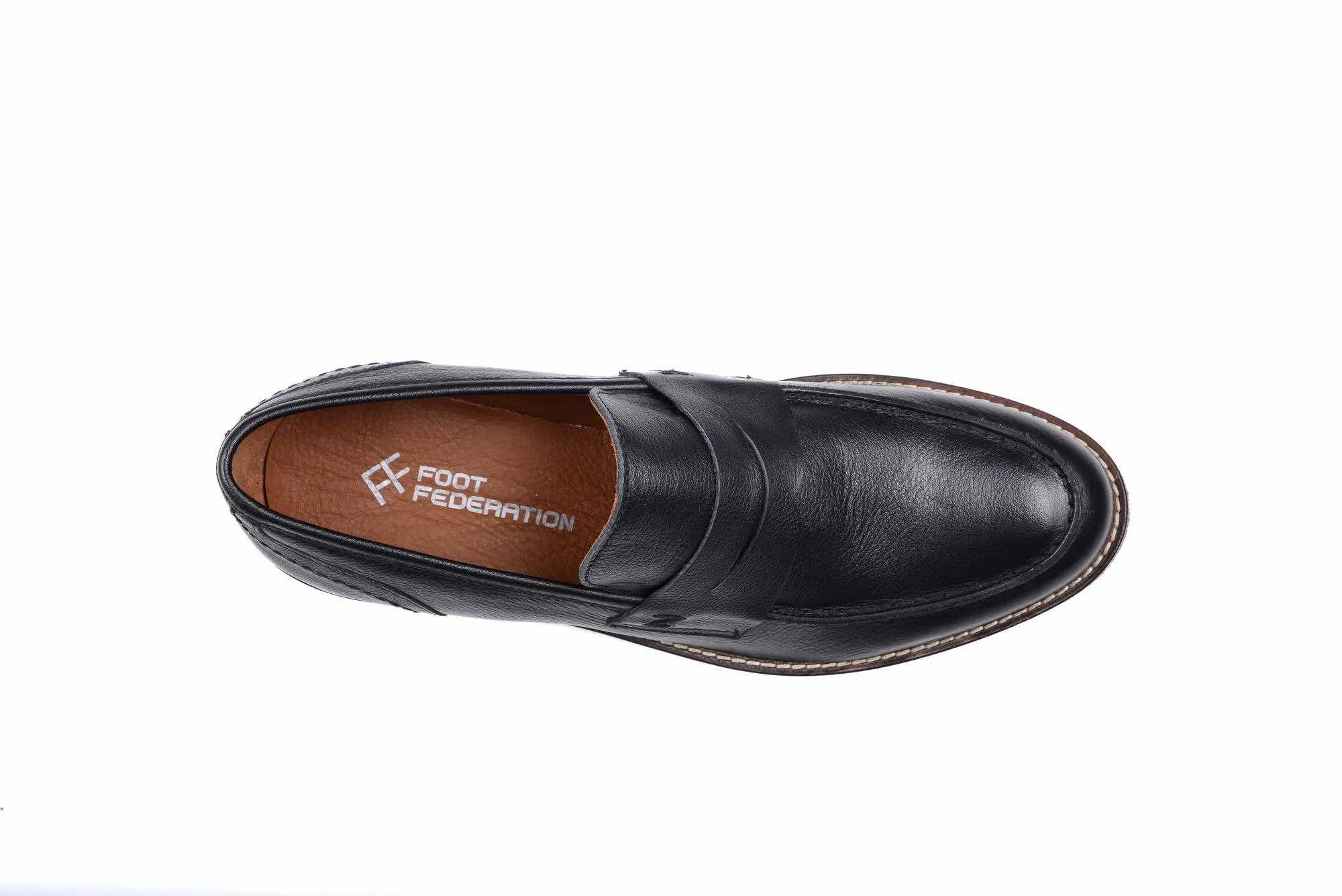 FOOT FEDERATION PENNY LOAFER MENS SHOE BLACK