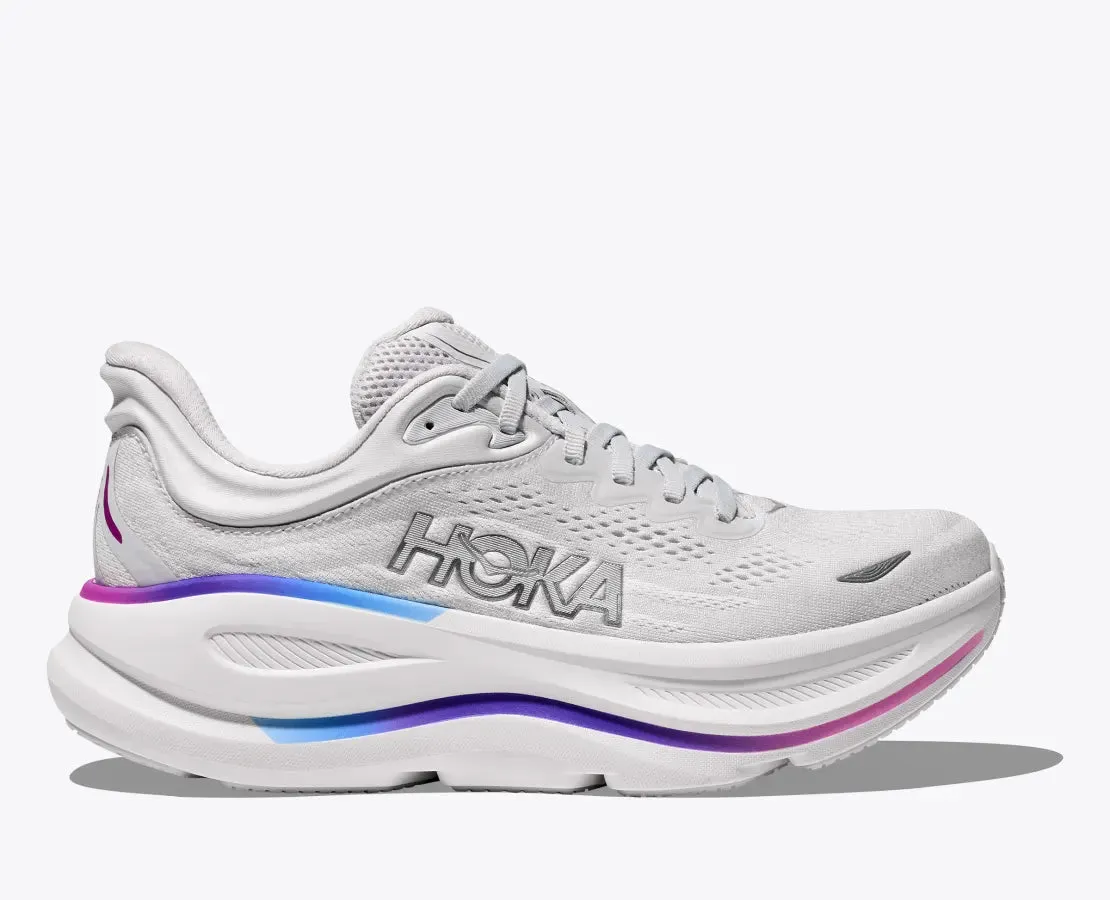 Hoka One One Women's Bondi 9 Sneakers Cosmic Grey / White