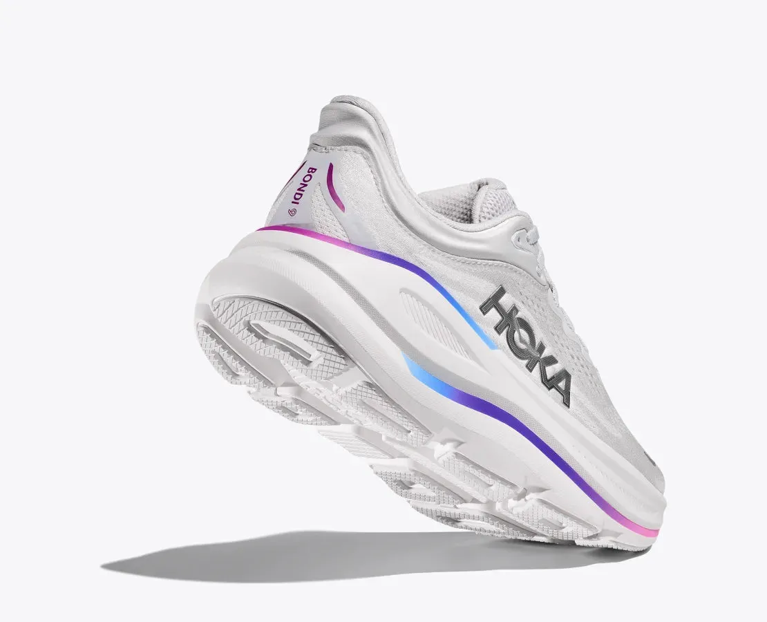 Hoka One One Women's Bondi 9 Sneakers Cosmic Grey / White