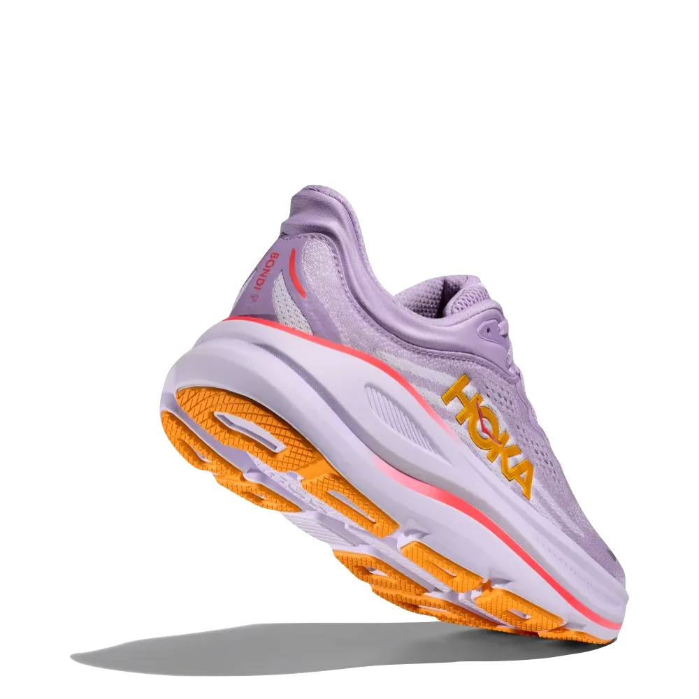 Hoka Women's Bondi 9 Sneaker in Aster Flower/Starlight Glow