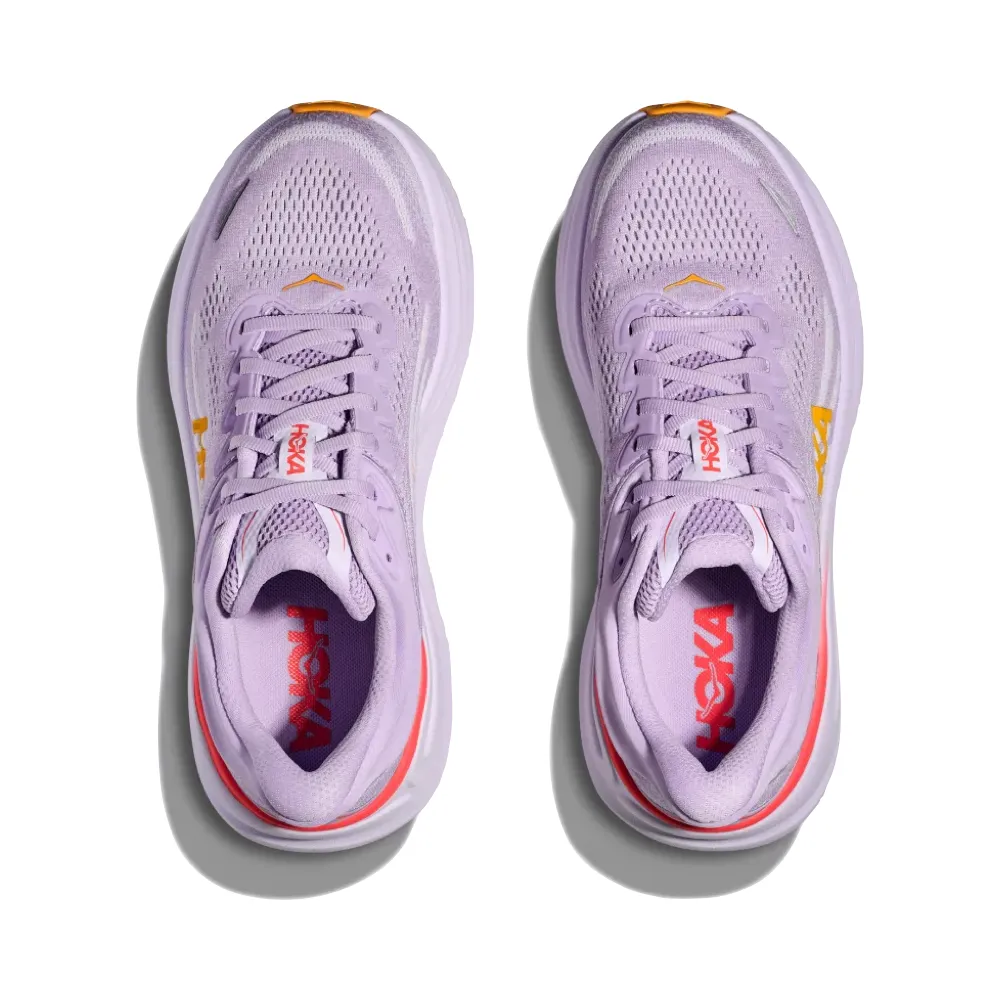 Hoka Women's Bondi 9 Sneaker in Aster Flower/Starlight Glow