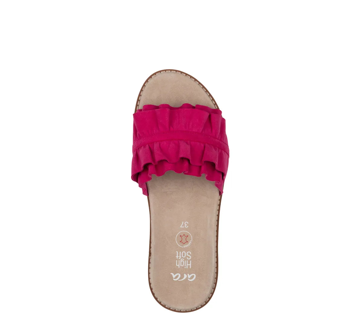 Keyes Women's Ruffle Slide Sandal - Fucshia 35