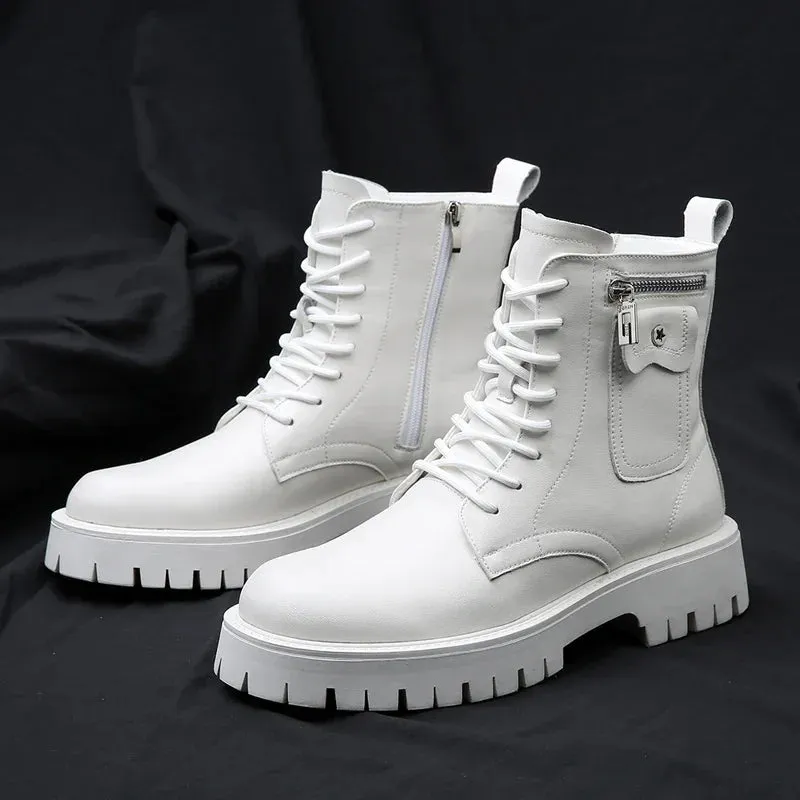 Luxury Men's Chelsea Boots - High-End English Style Thick Sole, Top Layer Leather, Premium Brand Casual Footwear