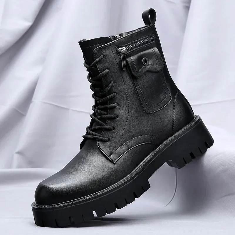 Luxury Men's Chelsea Boots - High-End English Style Thick Sole, Top Layer Leather, Premium Brand Casual Footwear