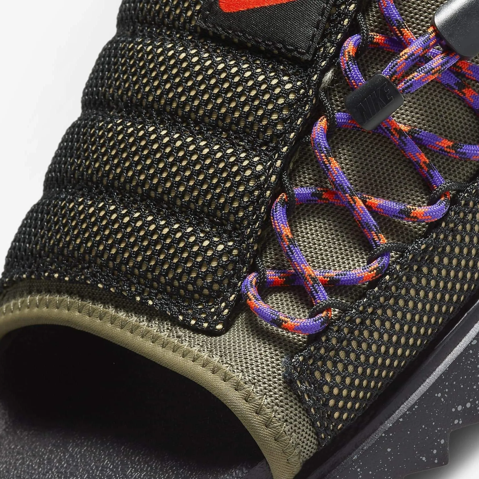 Men's Nike Asuna Premium "Wildwood" Mesh Slides (Medium Olive/Black/Canvas/Orange)(DM6383-222)