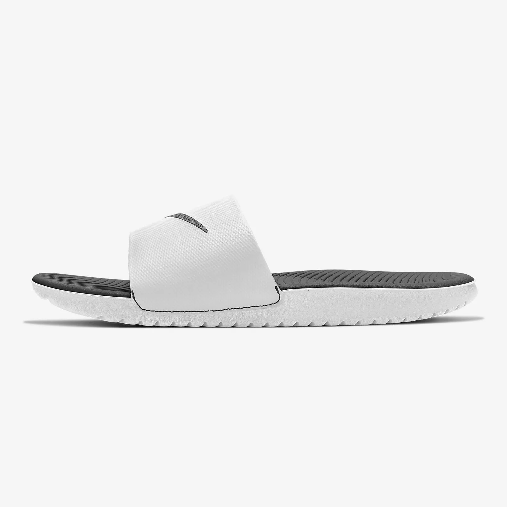 Men's Nike Kawa Solarsoft Slides (White/Black)(832646-100)