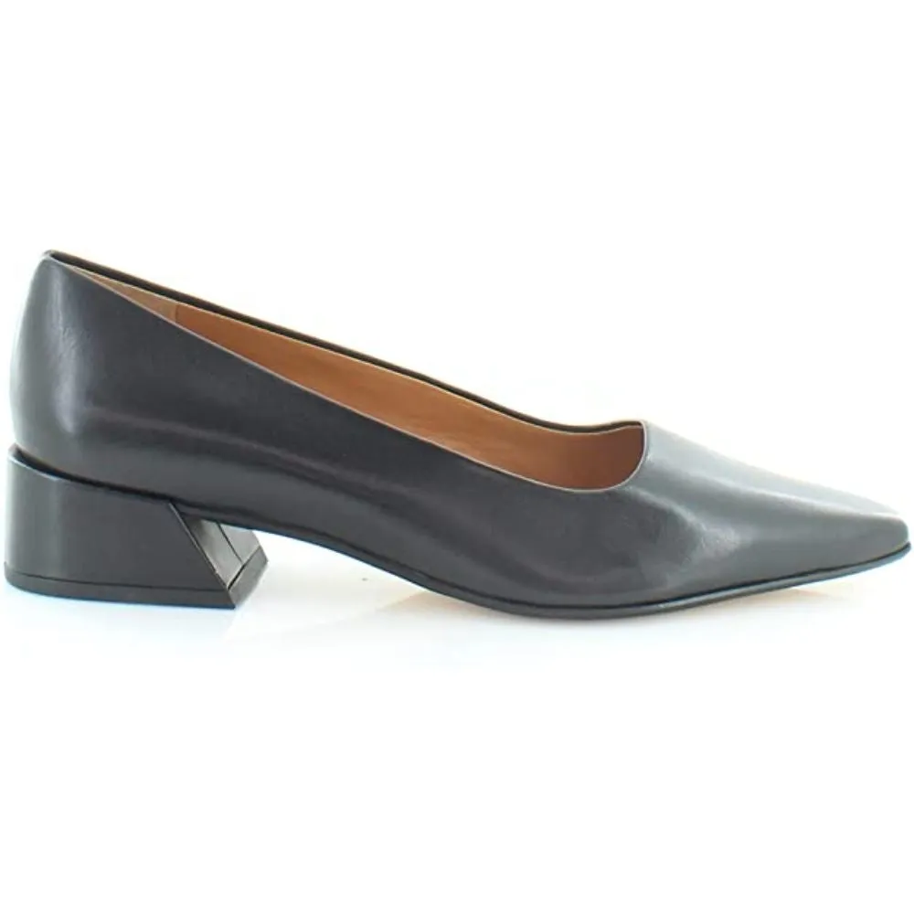 Modena Black Leather Franco Sarto Pumps