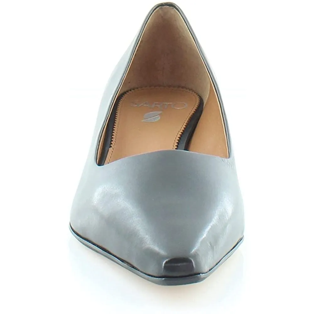 Modena Black Leather Franco Sarto Pumps