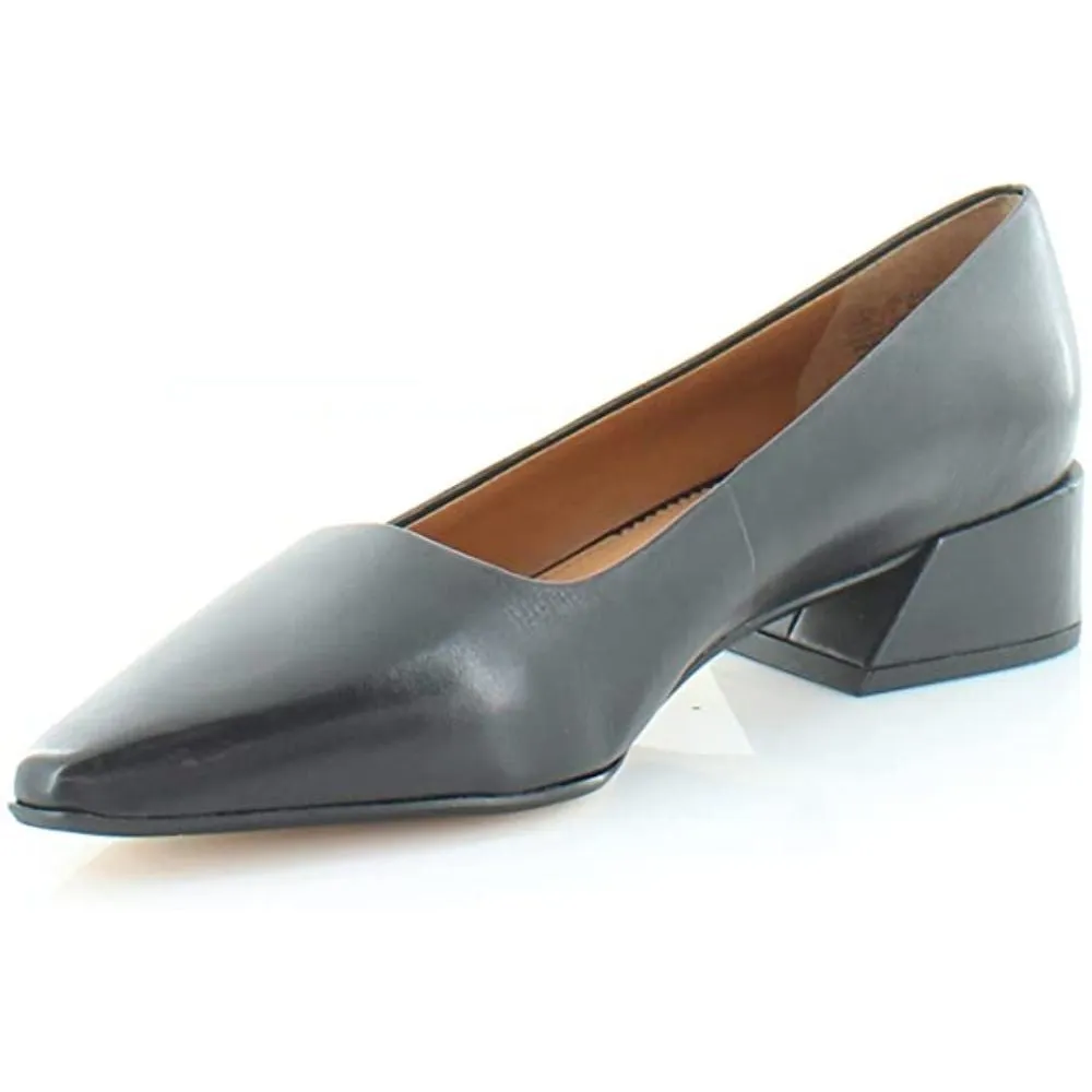 Modena Black Leather Franco Sarto Pumps