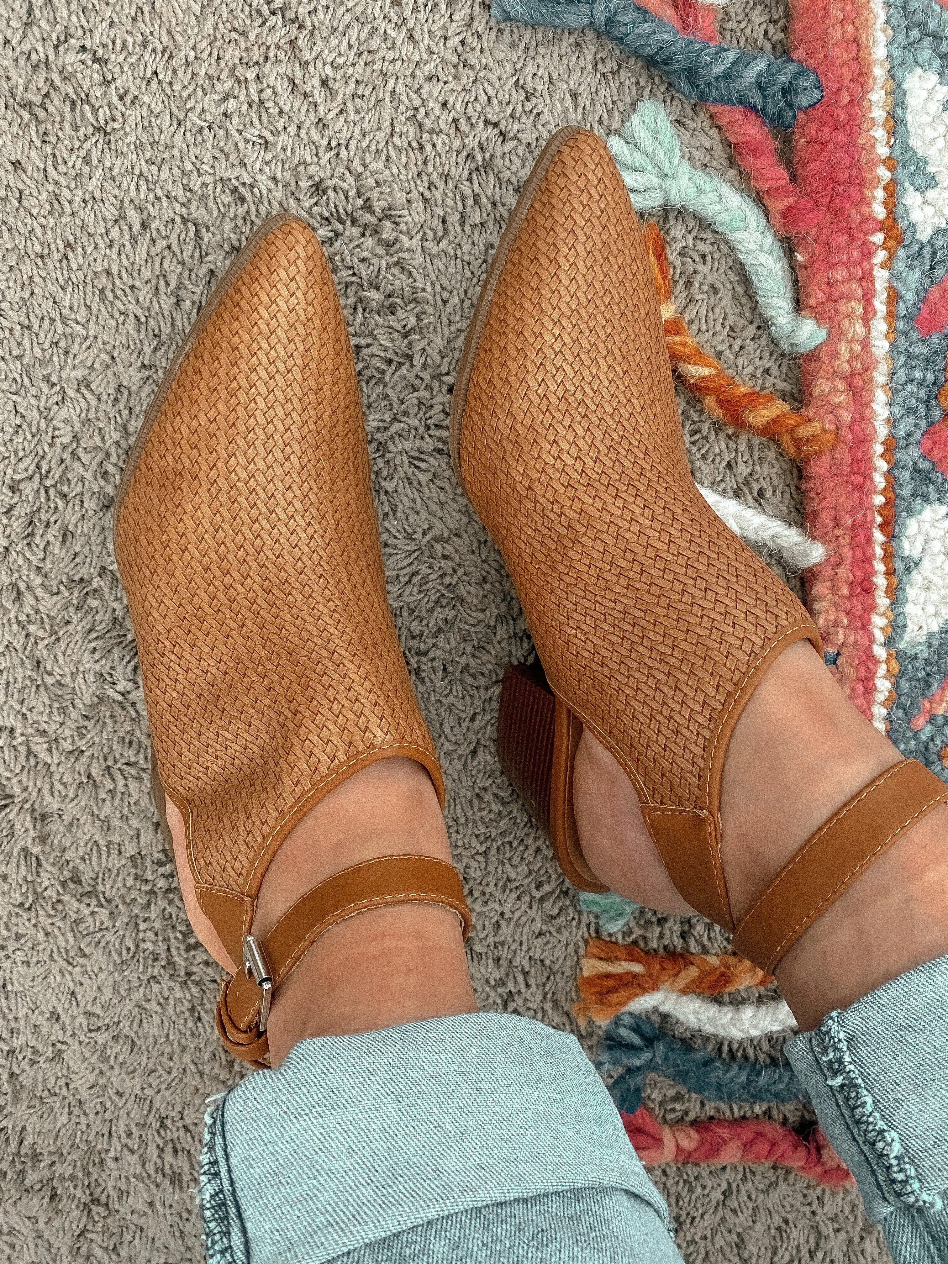 modern cowgirl woven booties