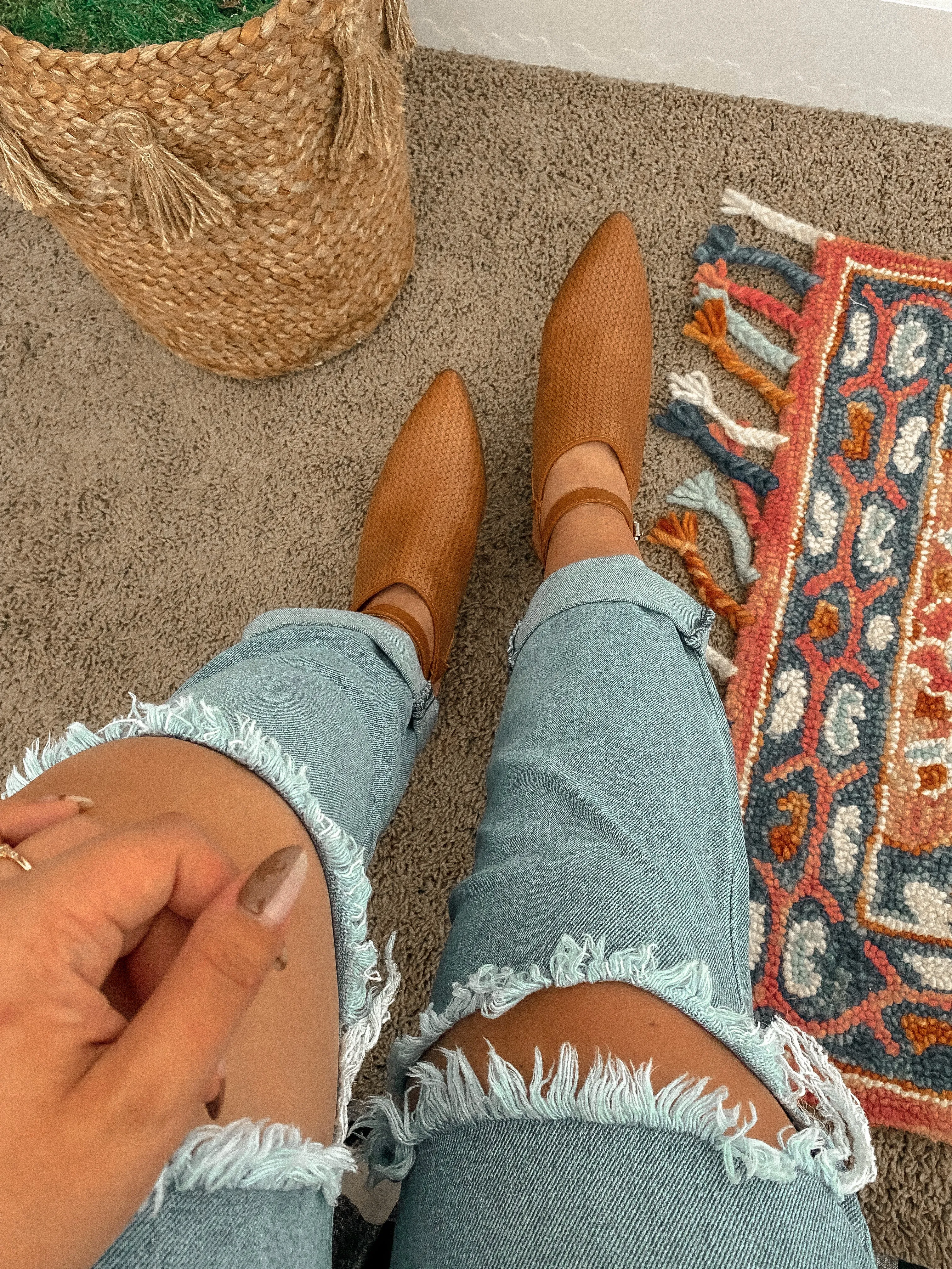modern cowgirl woven booties