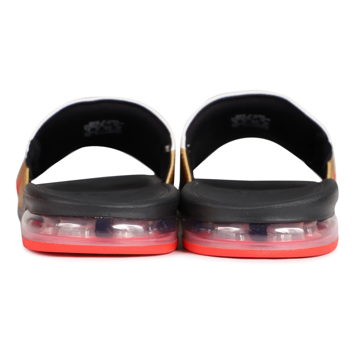 Nike Air Max Camden Slides "Spades" (Black/White/Gold/Chile Red)(BQ4626-101)