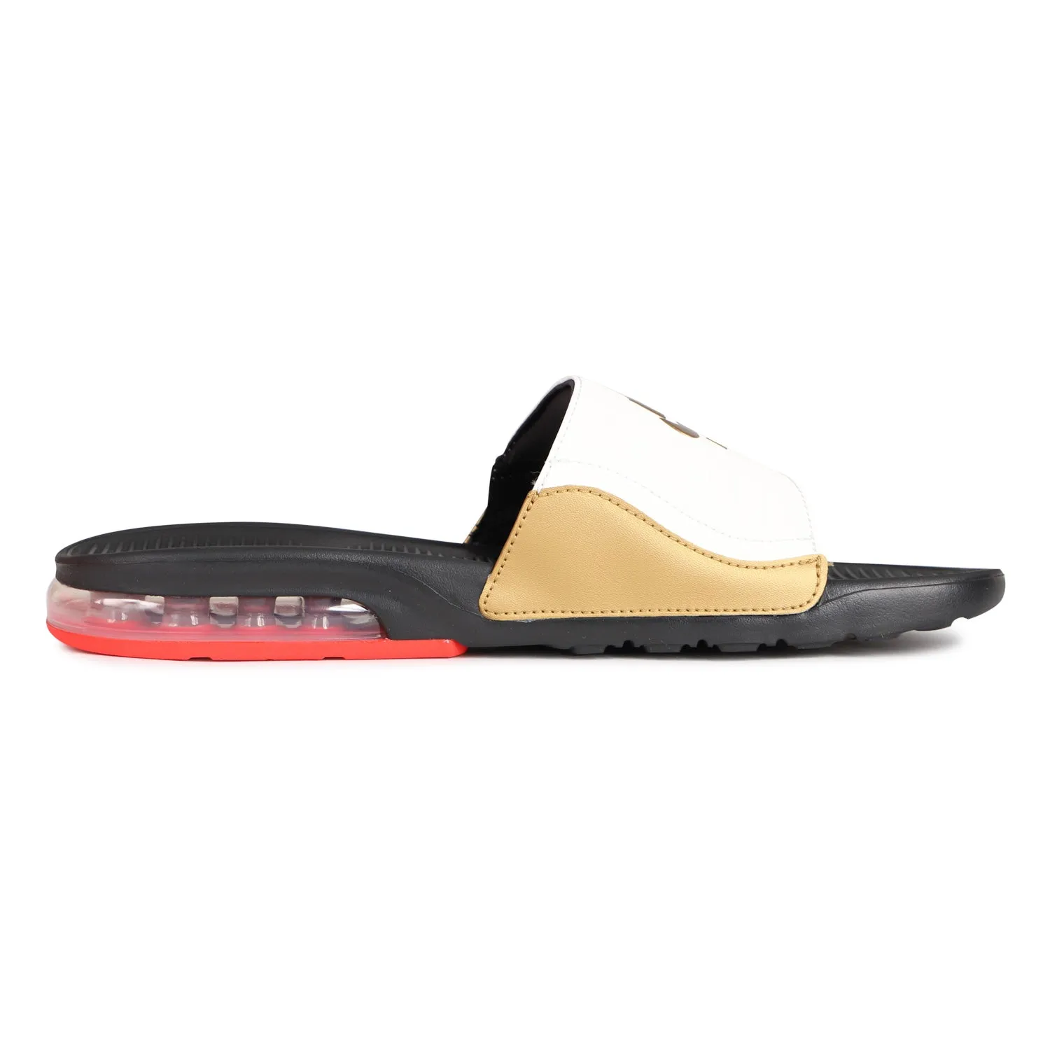 Nike Air Max Camden Slides "Spades" (Black/White/Gold/Chile Red)(BQ4626-101)