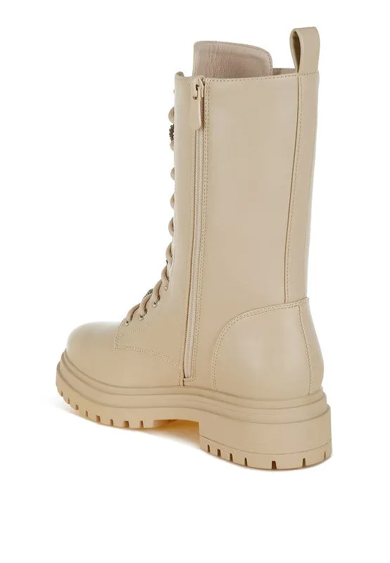 Nimba Rhinestone jeweled Chunky Boots