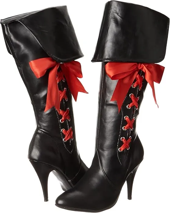 Pirate-418 Lace-Up Faux Leather Pirate Boots