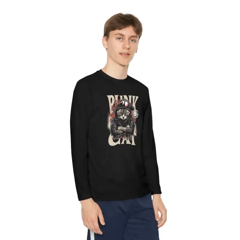 Punk Cat Moisture Wicking Long Sleeve Competitor Tee