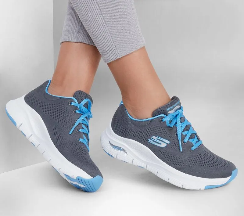 SKECHERS Women ARCH FIT - SUNNY OUTLOOK-149057 CHARCOAL/BLUE