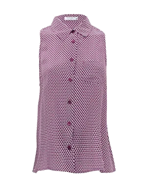 Sleeveless Button Down Diamond Top