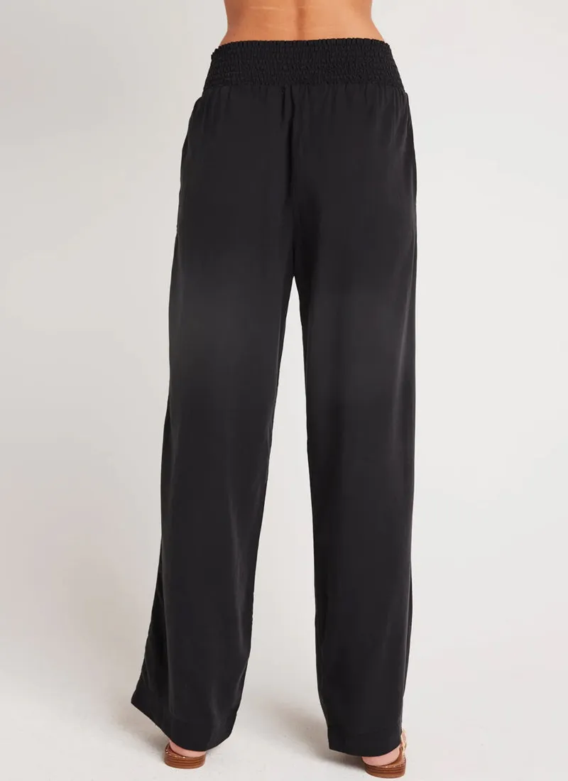 Smocked Waist Wide-Leg Pant