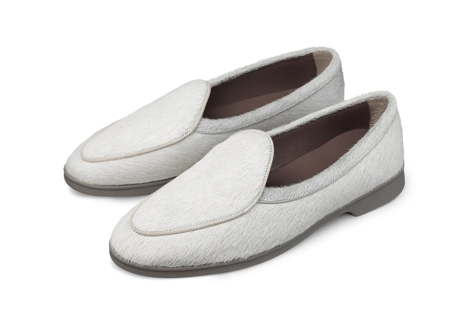 Stride Loafers in Neige Calf Hair
