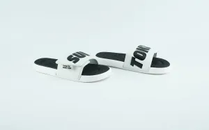 Sunz Tonz Black and white slides for men