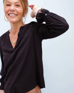 V Marlena top in black