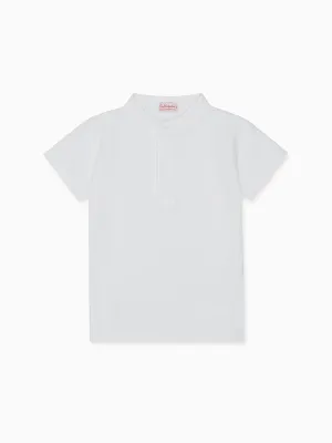 White Alcon Boy Polo Shirt
