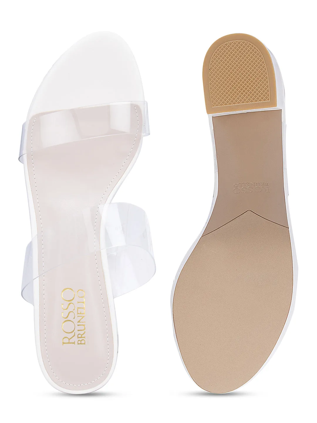 White Open Toe Platform Heels